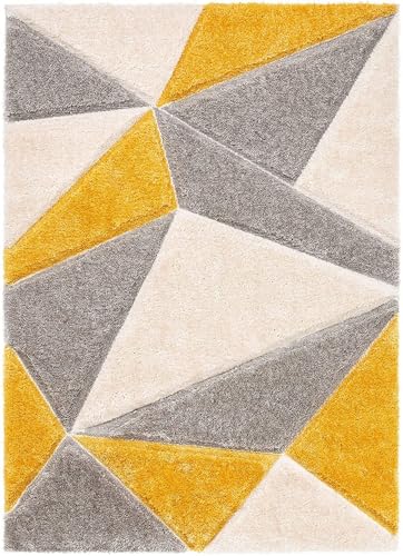 Image of Shaggy Carpet for Living Room 4 X 6 FEET Fluffy Plush Area Rug, Thick Fur Floor Carpet Modern Cozy Rug for Home Decor, Kids Room Bedside Hall, Durable Comfortable Shaggy Rug (Gold)