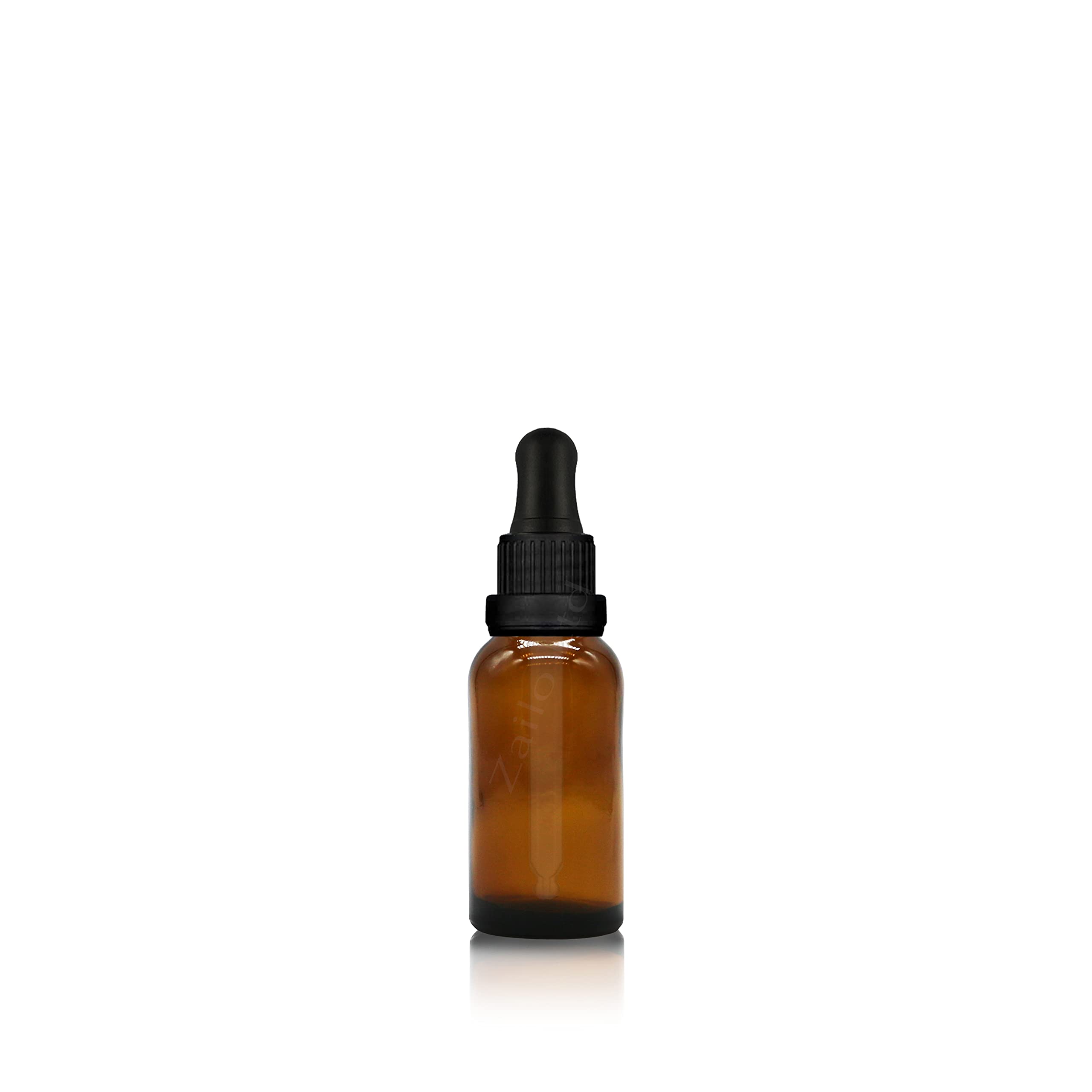 Tropfflaschen aus bernsteinfarbenem Glas, mit manipulationssicherer Pipette, für Trägeröle, Flüssigkeiten, Kosmetik, ätherisches Öl, Aromatherapie, 20 ml, 40 Stück
