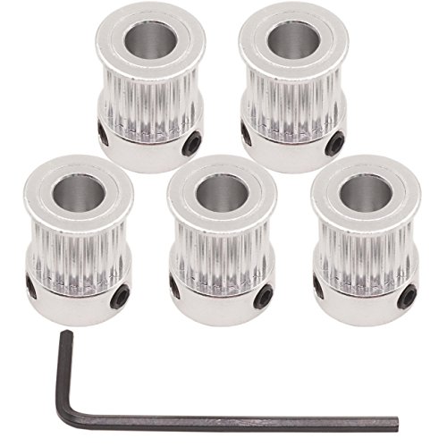 WINSINN Aluminum 2GT GT2 Synchronous Wheel 20 Teeth Bore 6.35mm 20T Timing Pulley For 3D Printer Width 10mm Timing Belt 