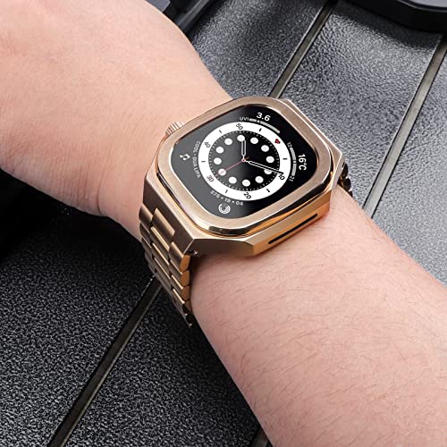 Kit modification Apple Watch Band 8 45mm avec bezel métal de luxe