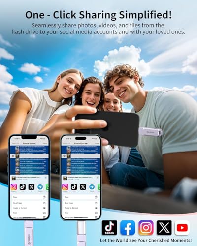 MFi Certified 512GB Flash Drive Photo Stick for iPhone, External Memory Photo Keeper Storage for Data Saver/Backup/Transfer Files/Picture/Video/iPhone/iPad/iOS/Android/PC (Gray)Available Space: ~484GB