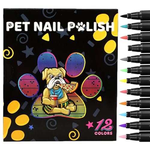 Generisch Dog Nail Polish Pens - Tool, Pet Nails Polish Pens, Dog Cat Rabbit Nails Pen | Polishh for Dogs, Cats, Rabbits, Small Animals, Grooming Sessions, DIY Pet Art, Gift Sets, Salon Use