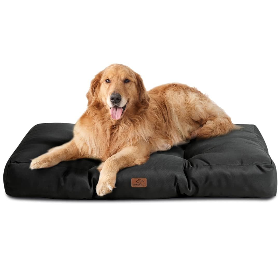 Bedsure Dog Mattress- Washable Dog Bed, 111x89x10cm, BlackOEKO-TEX STANDARD 100