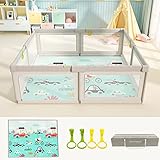 UANLAUO Baby Playpen for Babies and Toddlers, Extra Large Baby Playpen with Mat,71x59inch Baby Fence, Safety Indoor Infants Playpen,Play Yard for Baby,Toddler Playpen,Baby Play Area