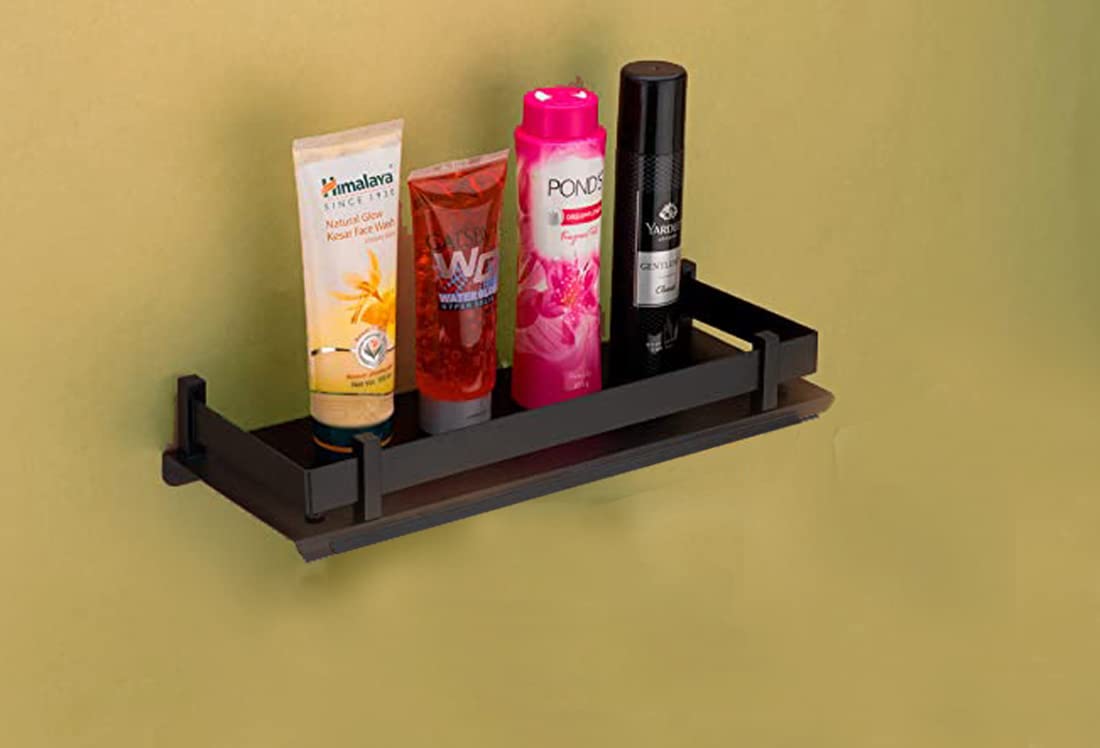 HANDY Bathroom Accessories Stainless Steel Black Bathroom Shelf with Wall Mount Bath Shelf Organizer 12 x 5 inch (B0BC68SZSB) Amazon Price History, Amazon Price Tracker