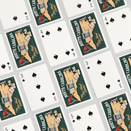 Baraja de cartas Poker North Carolina, 52 naipes miniatura 4