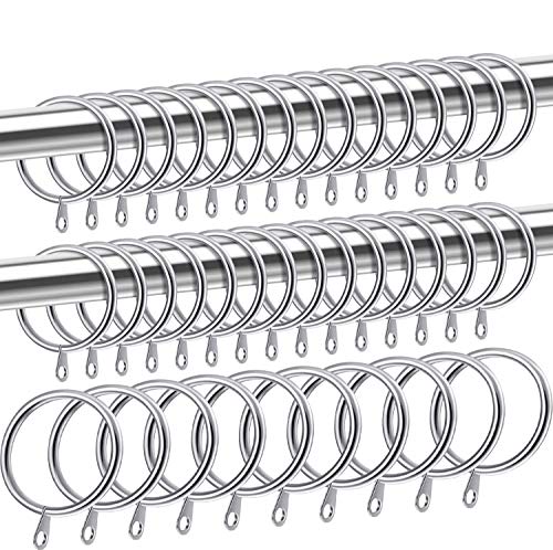xutong 40 Piezas Anillos de Cortina de Metal Silencioso,Anillos de Cortina de Metal Anillas Colgante para Cortina y Barras, 38mm de Diámetro Interno,Ideal para Cortinas de Baño
