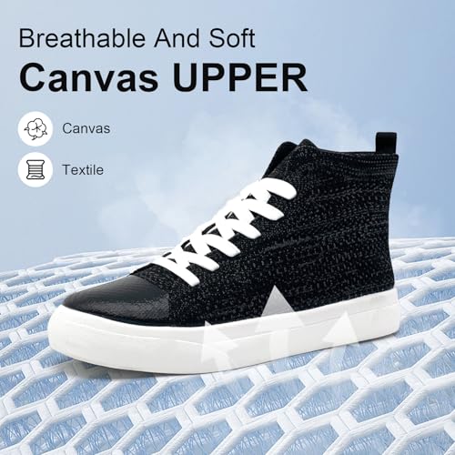 Men's High Top Fashion Sneakers Classic Casual Mesh Breathable Walking Shoes lace up Tennis Shoes for Women Unisex Running Slip On Shoes3