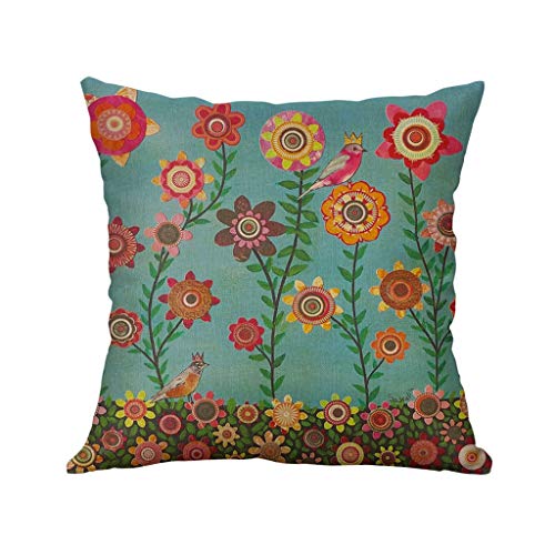 VECDY Cojines Decoracion, Suave Simple Lino Creative Lovely Pillow Cover Funda De Almohada Duradero Car Pillow Cover para Coche Bar Pub(con exclusión de Almohada) 45X45cm-B