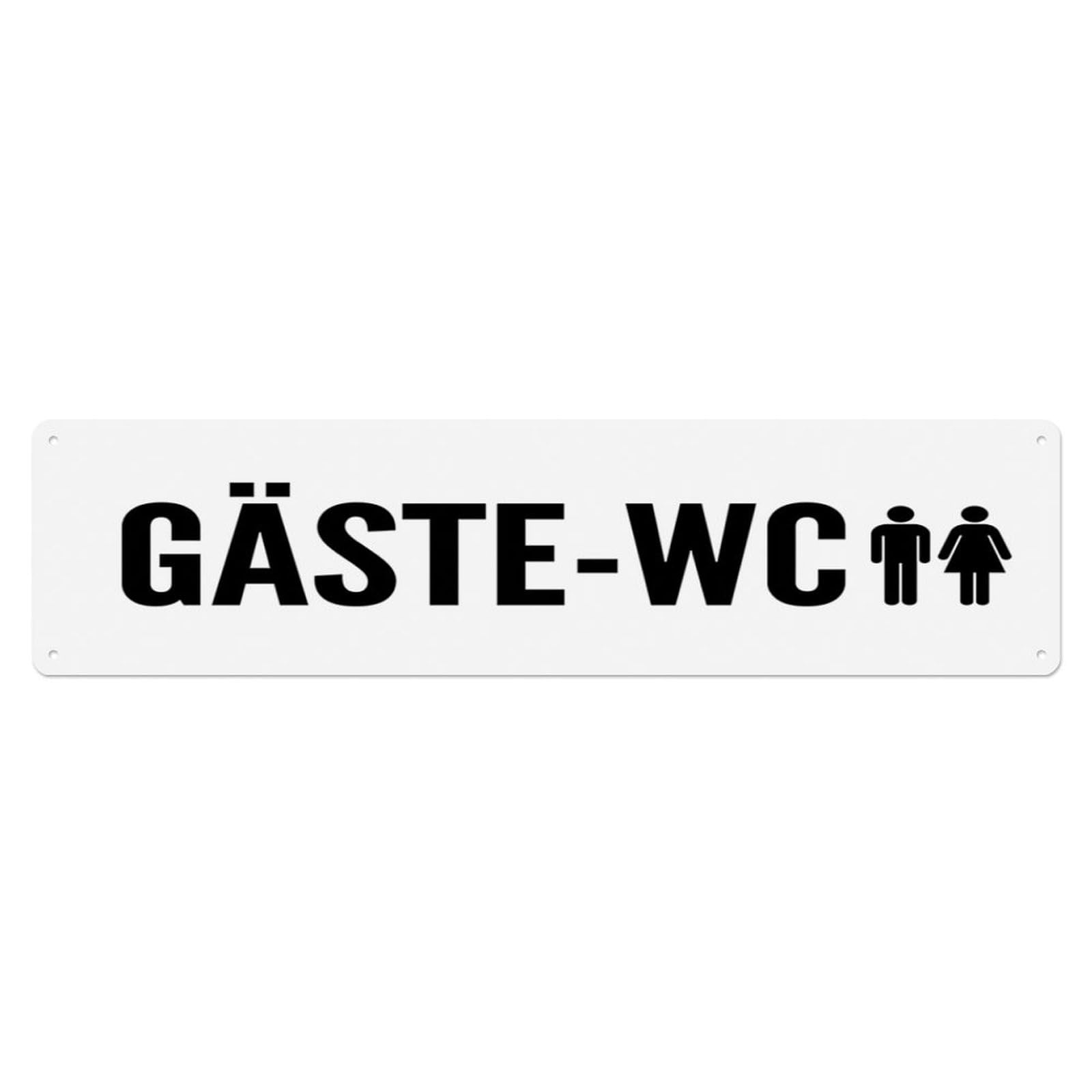Sleek Elegant Hotel Lavatory Toilet(WC) Door Metal Tin Skinny Sign Plaque Wall Decor for Cafe, Club Bar, Office, Home Garden Metal Poster 4x16Inch