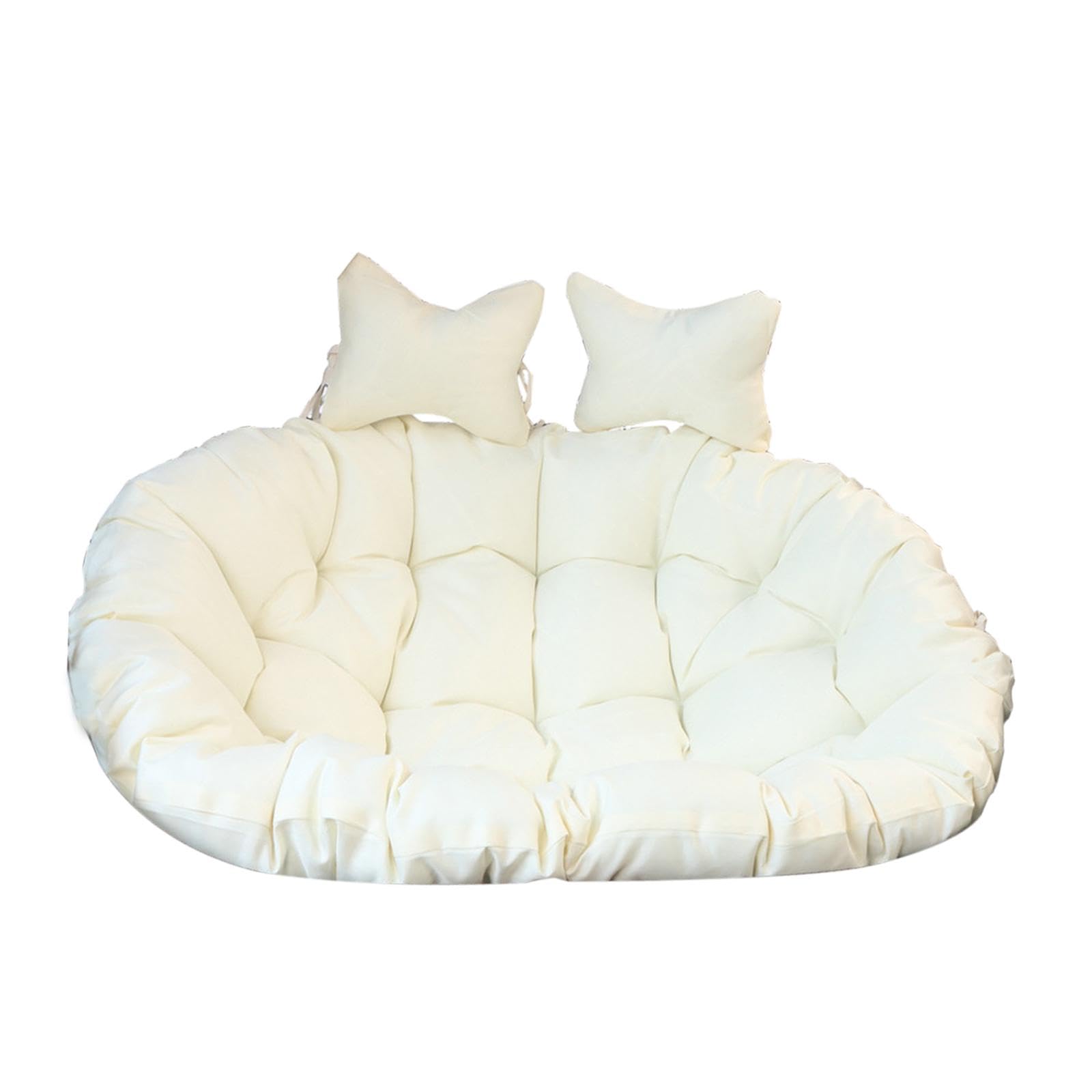 Coussin suspendu pour chaise double œuf blanc : confort de jardin résistant