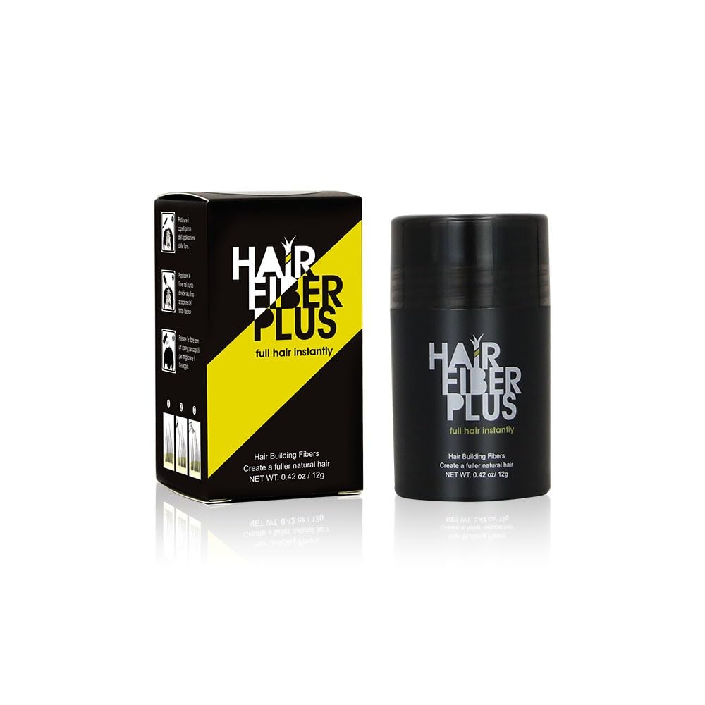HairFiberPlus 12g, fibre copri calvizie istantaneo in pochi secondi (Biondo Medio, 12g)