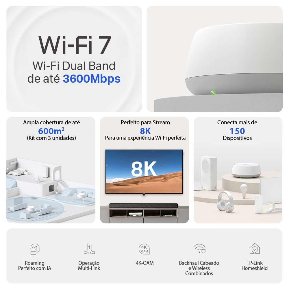 TP-Link Deco BE22 (2 un.) Sistema Wi-Fi 7 Mesh para casa toda Dual
