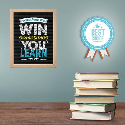 Image of Chaka Chaundh - Inspirational Framed Posters - Motivational Quotes Wall Frames for OFFICE, STUDENT AND STUDY ROOM - Photos with Quotes - (14 X 11 Inches) (Win - Learn - Black)