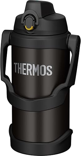 Thermos FJQ-2000 BK Botella de agua, jarra deportiva aislada al vacío, 0.5 gal (2 L), negro