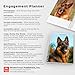 German Shepherds | 2026 6 x 7.75 Inch Spiral-Bound Wire-O Weekly Engagement Planner Calendar | New Full-Color Image Every Week | BrownTrout | Animals Dog Breeds Pets