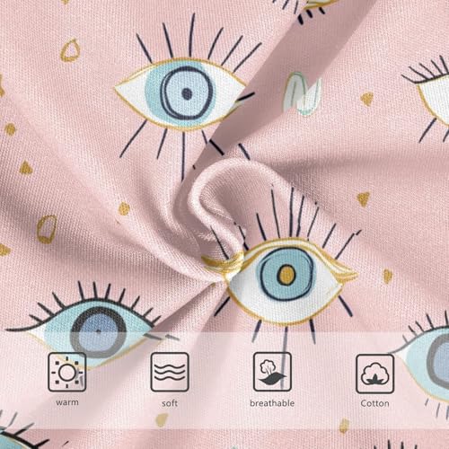 Wusikd Boho Evil Eyes Girls' Underwear Cotton Pink Girls Briefs Soft Toddler Underwear 2T3