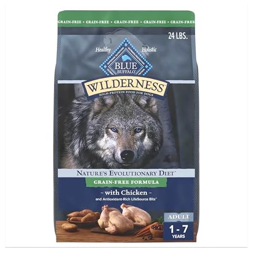 Blue Buffalo Wilderness High Protein Grain Free Natural Adult Dry Dog Food, Chicken 24-Lb