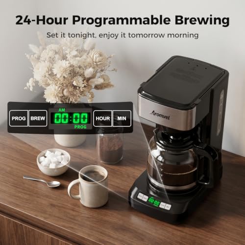 Aromvel 12 Cup Coffee Maker,Large 1.8L Water Tank Drip Coffee Machine - image 4