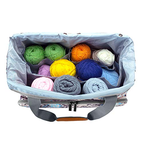 Teamoy CATY03801 Knitting Bag, Travel Yarn Storage Tote Organizer thumb #7