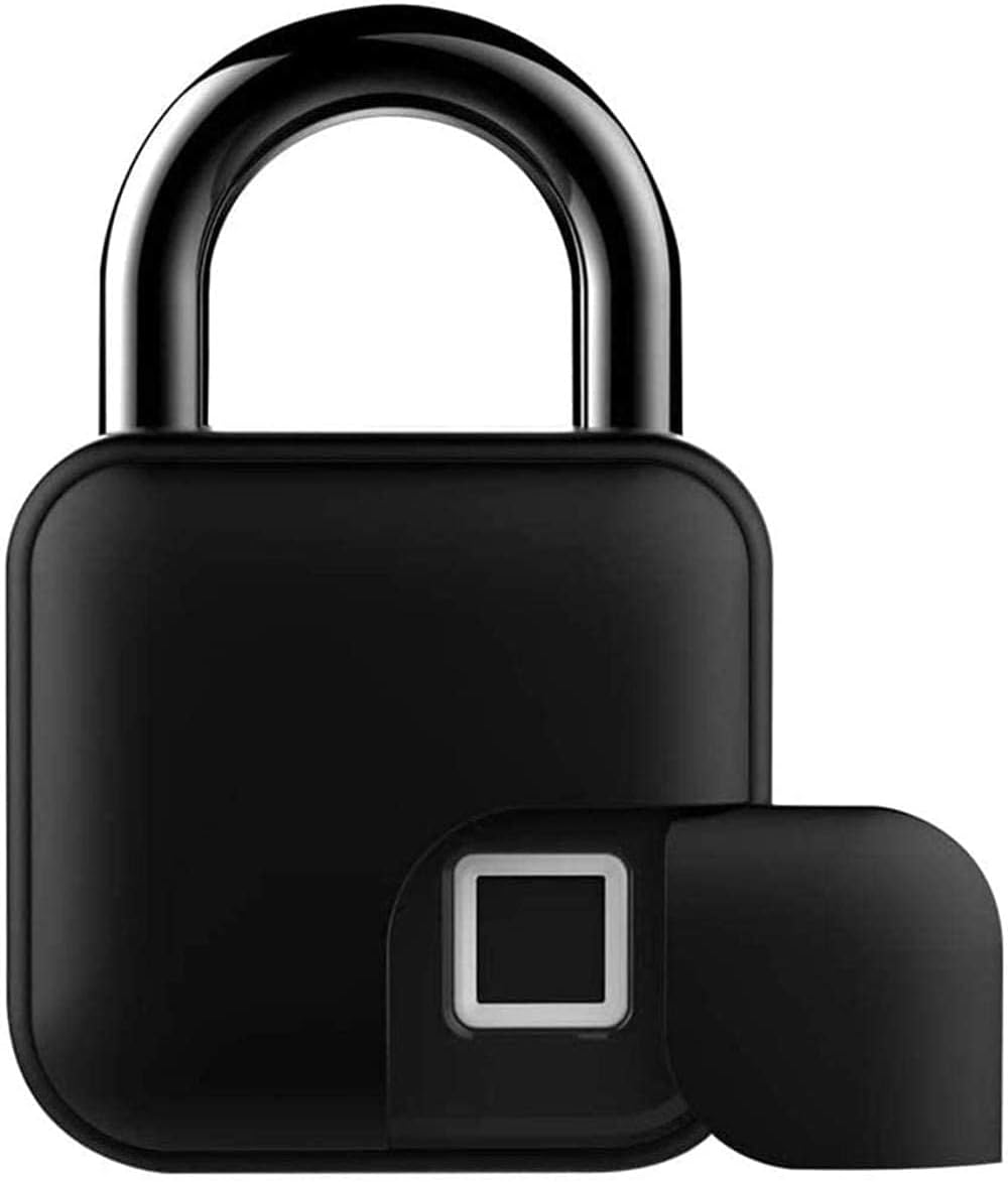 Smart Fingerprint Padlock, Waterproof Electronic Gym Warehouse Door Dormitory Door Lock, Anti-Theft Biometric Padlock Outdoor Security Keyless Padlock Can Collect 10 Fingerprints