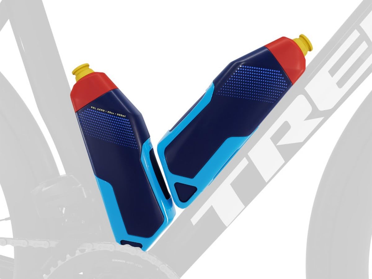 Trek RSL Aero Trinkflasche 591ml blau + Carbon Flaschenhalter blau
