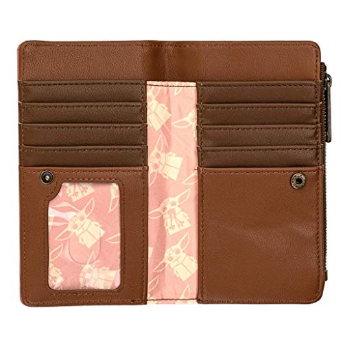Loungefly Star Wars The Mandalorian Baby Yoda Wait For Me Faux Leather Wallet3