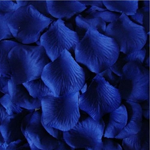 LANYUER Lot de 200 pétales de rose en soie Bleu roi