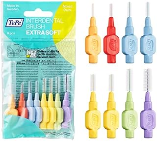 TePe Extra Soft Szczoteczka międzyzębowa, opakowanie mieszane, 0,451,1 mm/ISO 16, 8 sztuk, usuwanie płytki nazębnej, nici dentystyczne
