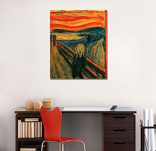 Image of Tamatina Modern Art Canvas Painting | The Scream | Abstract Art Unframed painting for Home decor|Size - 13X11 Inches.m143