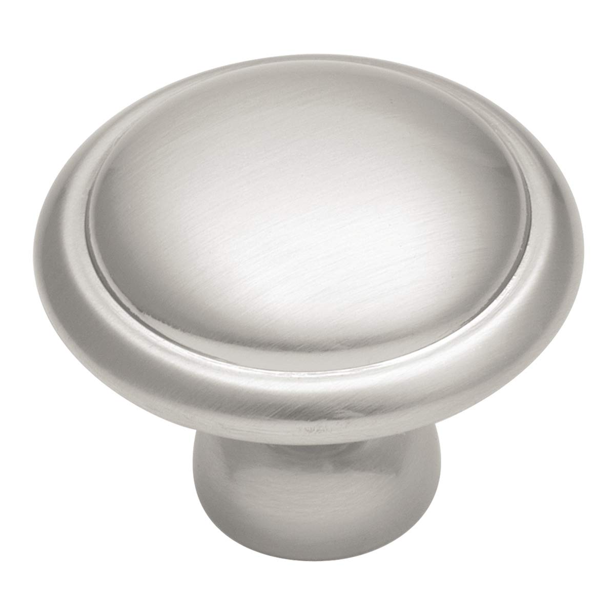 Hickory Hardware P14848-SN-25B Conquest Collection Knob 1-3/8 Inch Diameter, Satin Nickel, 25 Each