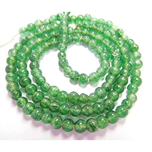 Gemas de venturina verde natural con corte redondo liso para joyería fina
