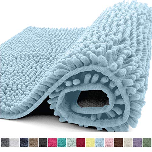 KANGAROO Plush Luxury Chenille Bath Rug, 30x20, Extra Soft and Absorbent Shaggy Bathroom