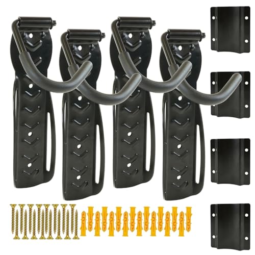 PELISPAN® 4 Soportes Para Bicicleta Pared con Protector De Pared| Gancho Bicicleta Hasta 30kg De Carga (4)