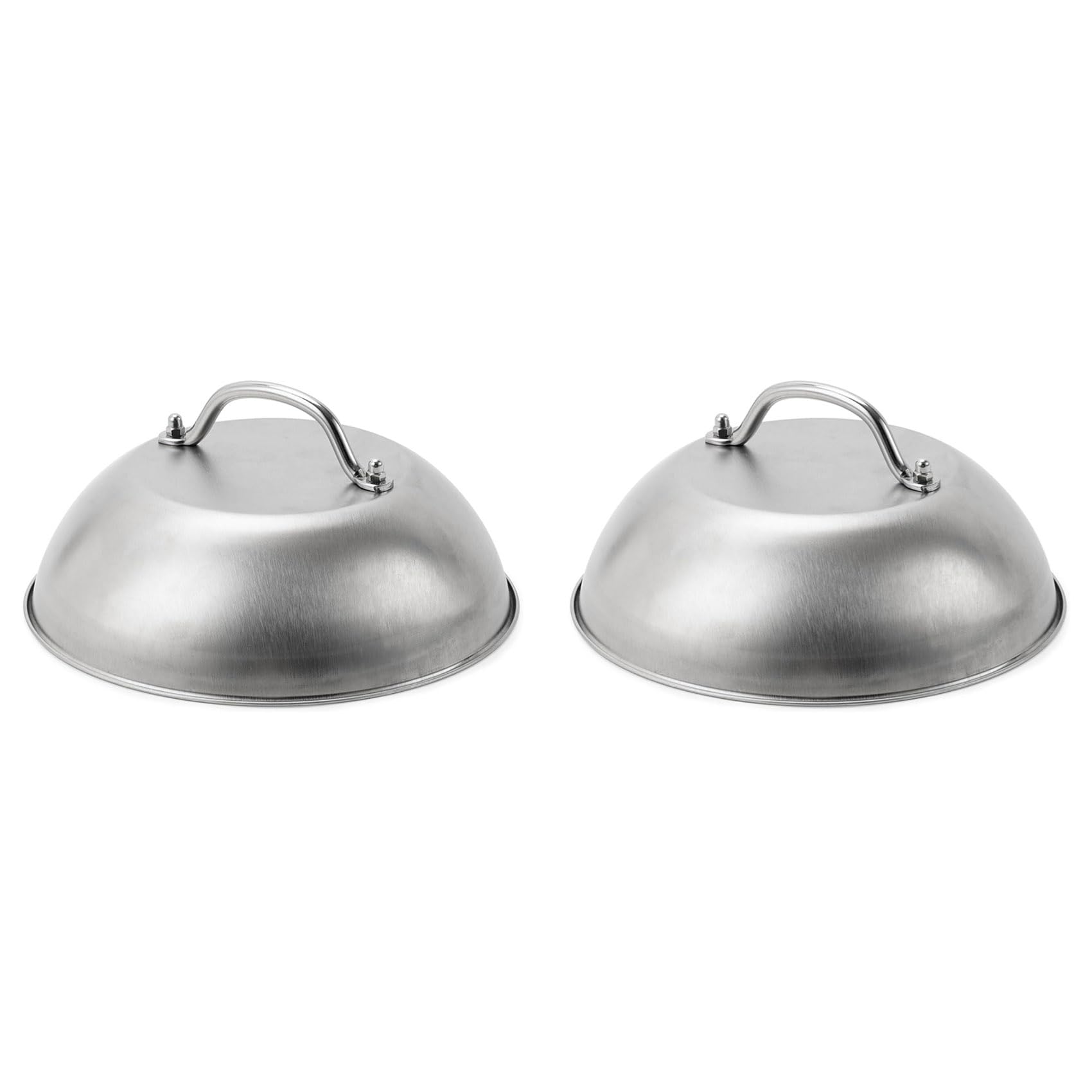 Hndhbfgrt 2X Griddle Accessories Heavy Duty 9in Wide Smashed Burger Melting Cheese Dome Cover Stainless Steel
