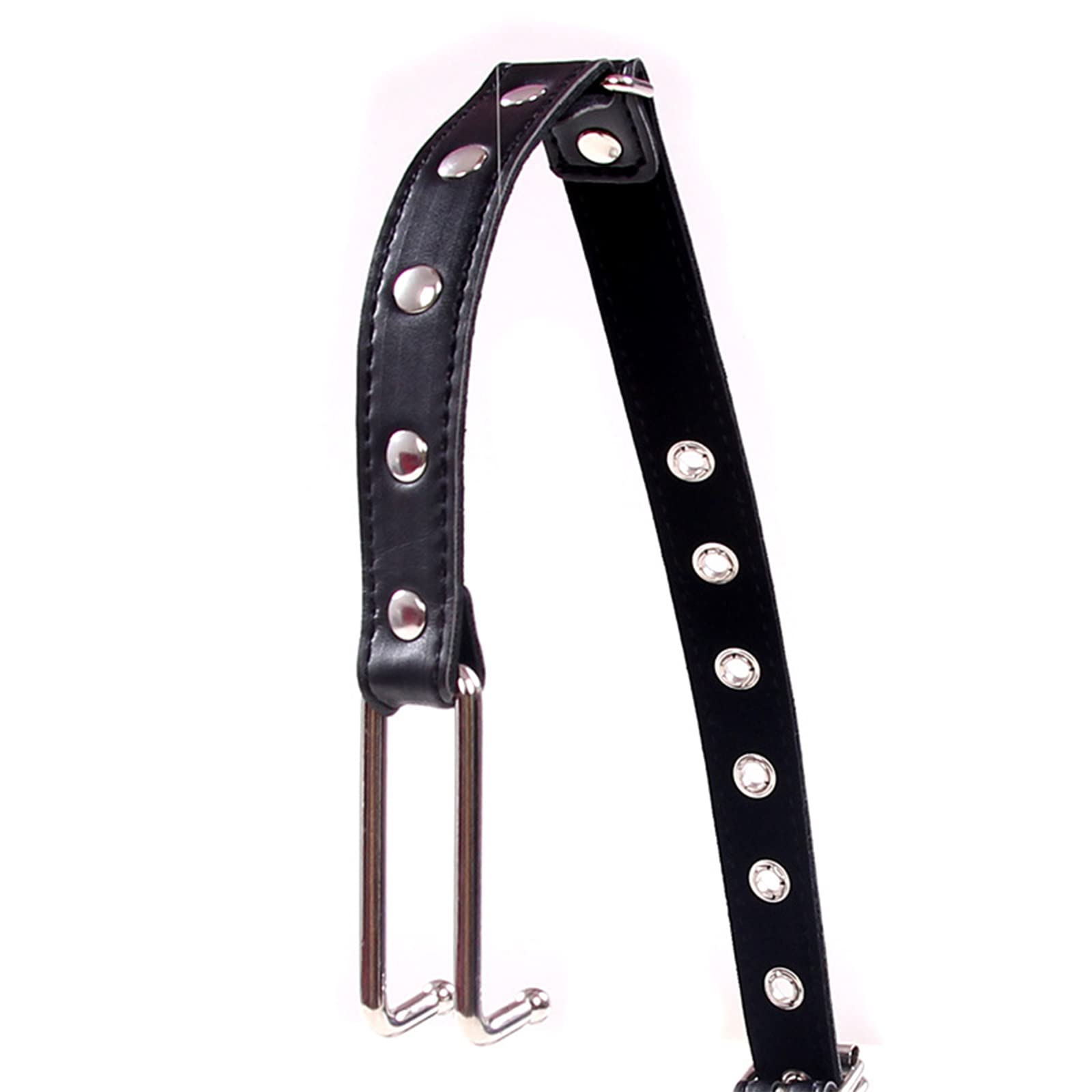 SM Bondage Collares Con Gancho Para La Nariz Collar De Cuero BDSM Metal Para Arnés Para Cabeza Para Esclavo Ajustable Coqueteo Erótico Juguete Sexual