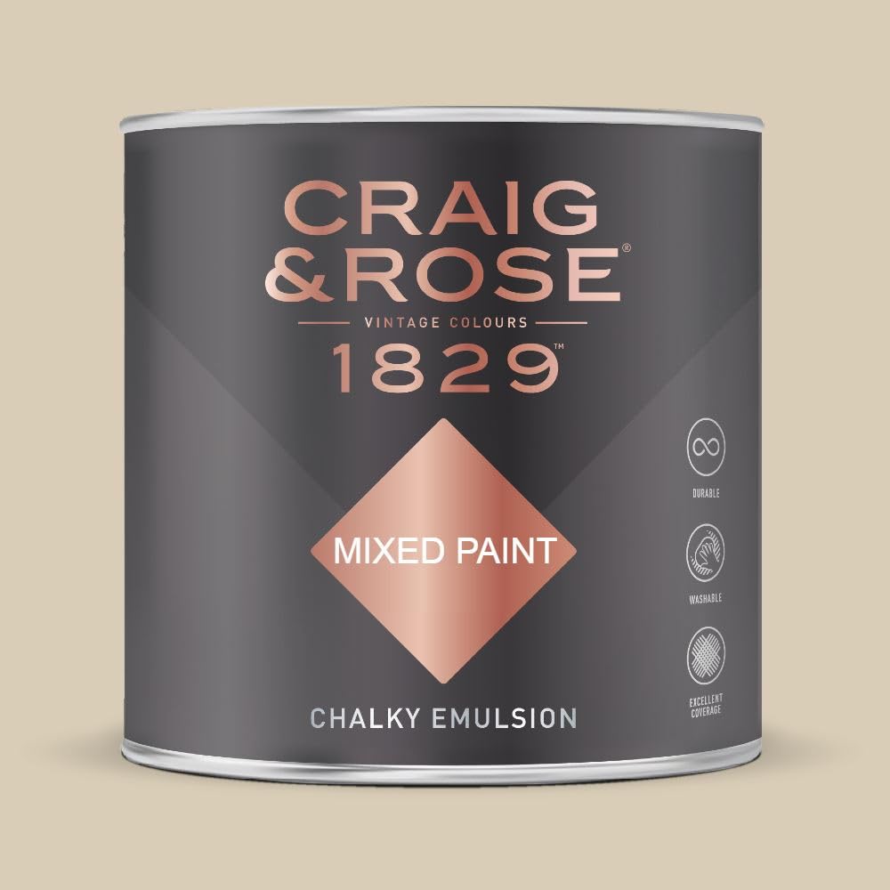 Paint Stop Mixed Colour Craig & Rose 1829 Chalky Emulsion Hemp Beige 750Ml