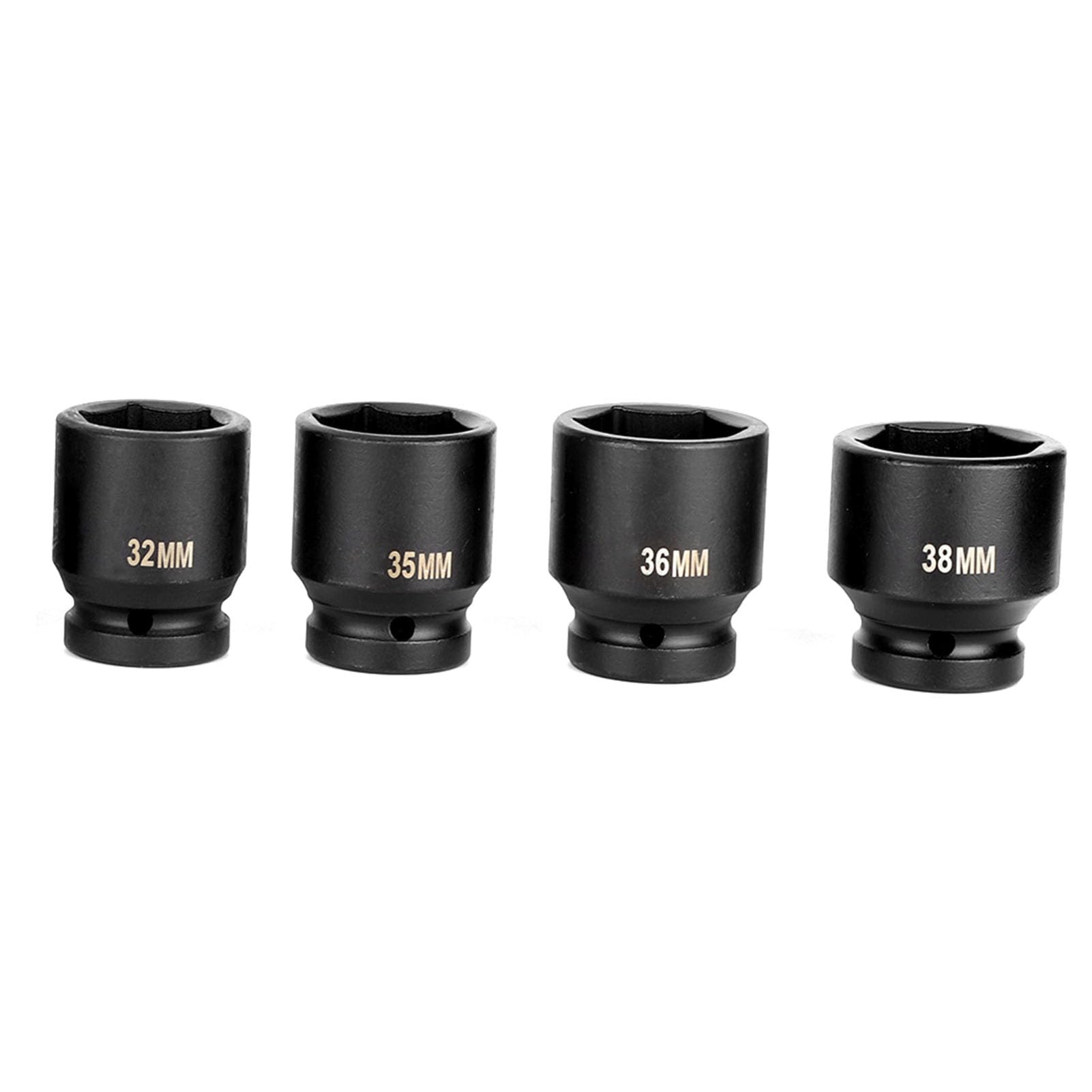 Generic Zestaw Nasadek Udarowych Adapter Głębokiego Gniazda ze Stali Chromowo-wanadowej 8-częściowy 3-calowy Napęd 80 Mm Długość 24 Mm Do 38 Do Narzędzi Naprawczych Użytku Przez Mechaników i Warsztaty