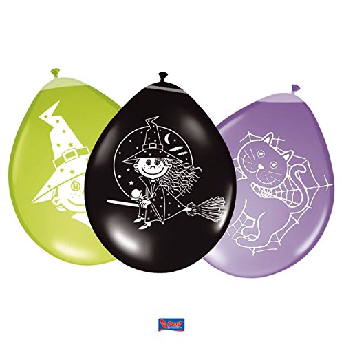 Preisvergleich Produktbild Folat 8 Luftballons * KLEINE Hexe * für Halloween und Motto-Party