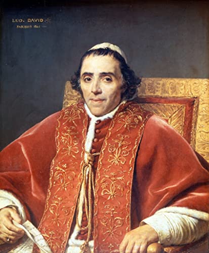 Impression d'art Pie Vii Jacques Louis David toile haut de gamme pour salon élégant