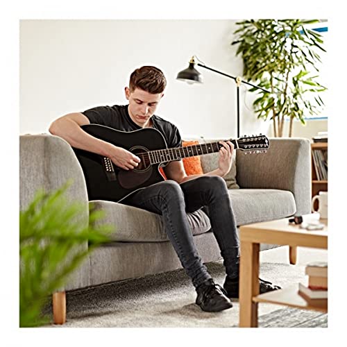 Kit de guitare électro-acoustique 12 cordes par Gear4music Noir avec Sac de Concert - Les Beatles, Paul McCartney, John Lennon, RIngo Starr, George Harrison Kit de guitare électro-acoustique 12 cordes par Gear4music Noir avec Sac de Concert – Image 4