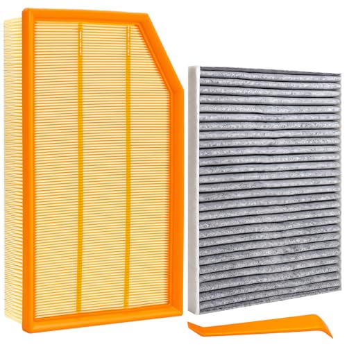 Image of CF12450 Engine & Cabin Air Filter Kit Compatible with Jeep Gladiator 2020-2024 Wrangler JL 2018-2024 2.0L 3.6L Gas Maintenance Set Replace CF12450 CA12373