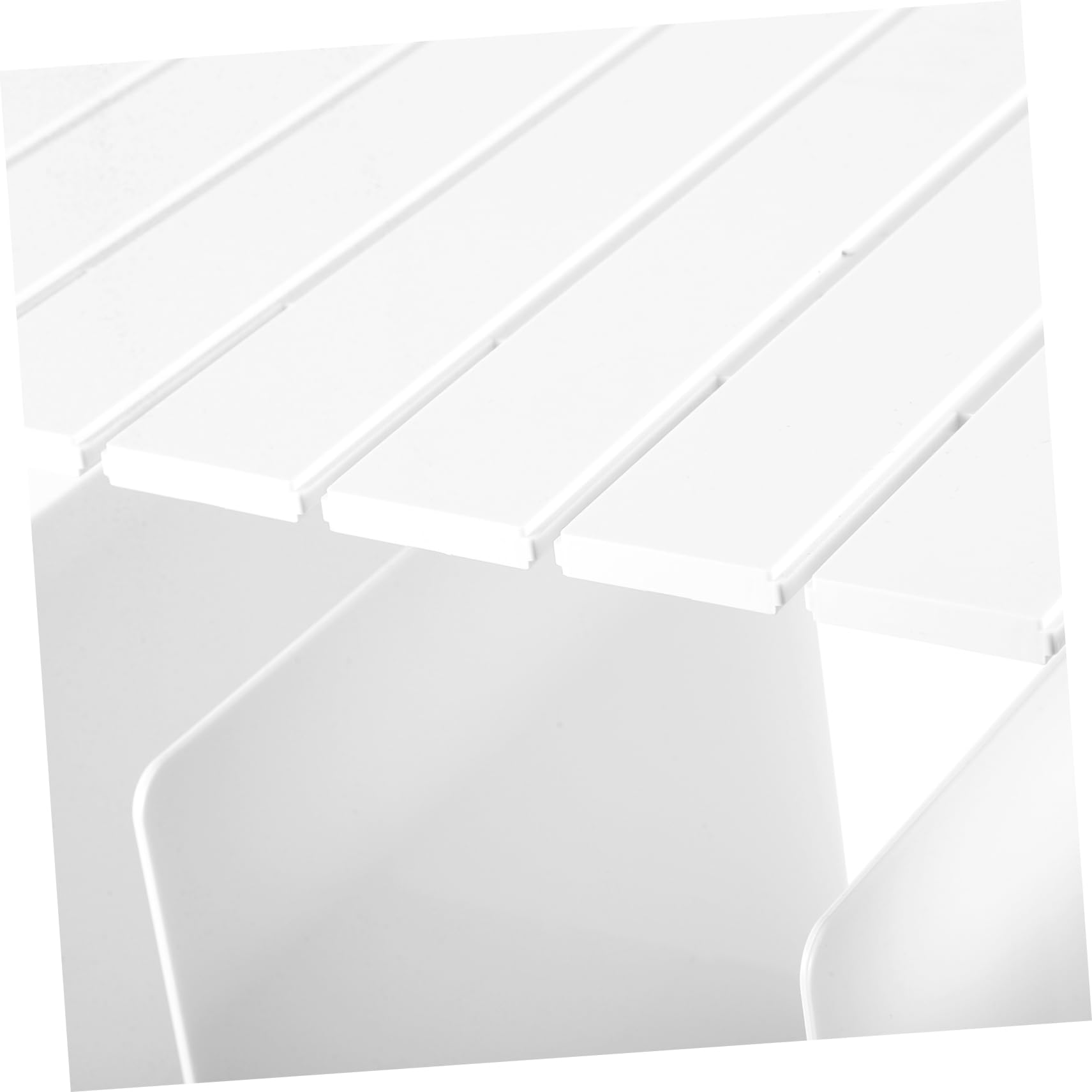 Organizador de Bolsos de Armario Blanco Abs Ajustable 4 Separadores | Diseño de Doble Nivel, Bordes Lisos sin Rebabas, Particiones Regulables, Almacenamiento Versátil
