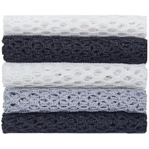 Olivia tree 5PCS Monotone Dish Washing Net Cloths, Dish mesh net,Scourer, Quick Dry,Perfect Scrubber for Washing Dishes 11"x11", Dish Sponge, Dish scubbers Cover