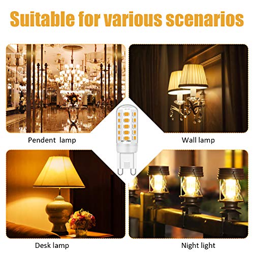 Image of G9 LED Bulb 5W Equivalent to 28W /33W /40W Halogen Bulbs, Warm White 2700K, No Flicker, Non-Dimmable, 420LM, AC 220-240V, 5 Pack