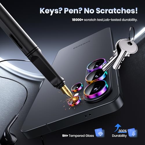 Image of Hoerrye Camera Protection for Samsung Galaxy S26 Ultra - Individual Camera Protection, Anti-Scratch, 9H Hardness Film, Scratch-Resistant, Drop Protection Made of Space Titanium in Military Grade | Top 9H+ Tempered Glass 12ft Military Grade Case Friendly Invisible Fit Camera Screen Protector Accessories