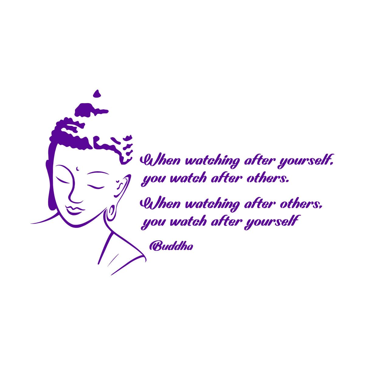 Buddha Motivational Quote, Inspirational Buddha Wall Mural Art Decoration, Wall Decals Home Decoration Mural Vinyl Stickers Extra Large - 75x122cm — image 1