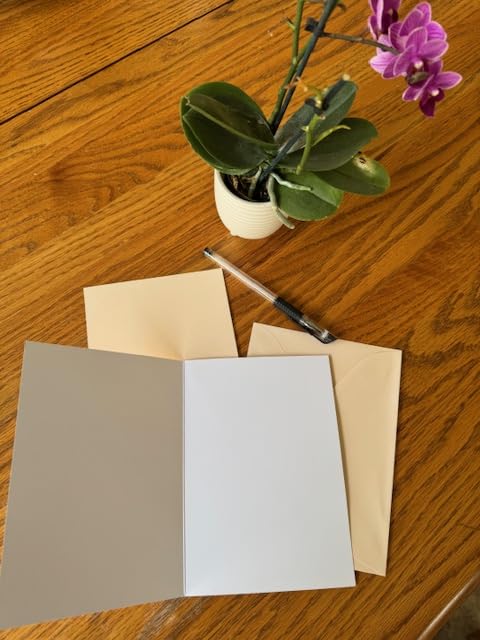 Image of Tan Blush Notecard Set - A7 with Envelopes -10 Count