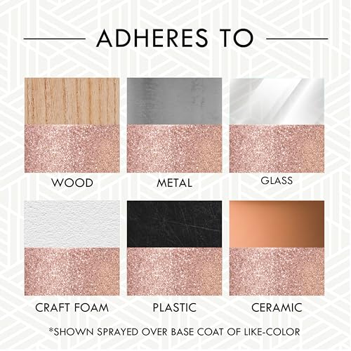 Image of Rust-Oleum 344697 Specialty Glitter Spray Paint, 10.25 Oz, Rose Gold, (Pack of 1)