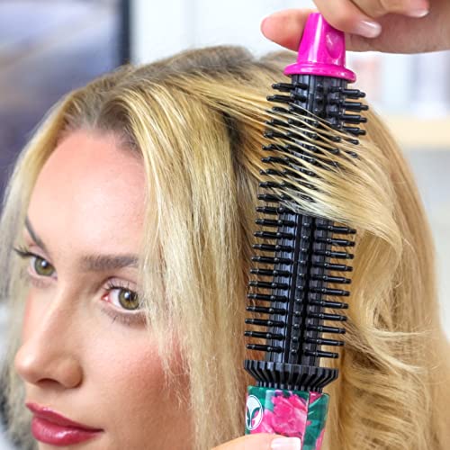 Calista Perfecter Pro Plus Heated Round Brush, Professional Styling Brush, Burn-Free Firm Bristles, Ionic And Ceramic Technology (1.5, Rhododendron) #TOP2